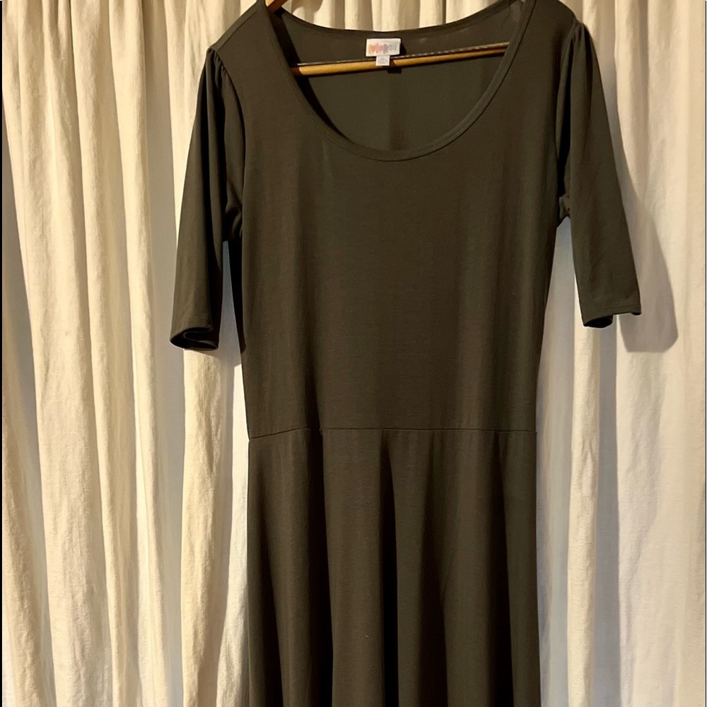 XL Charcoal Gray LuLaRoe Maxi Dress-EUC!
